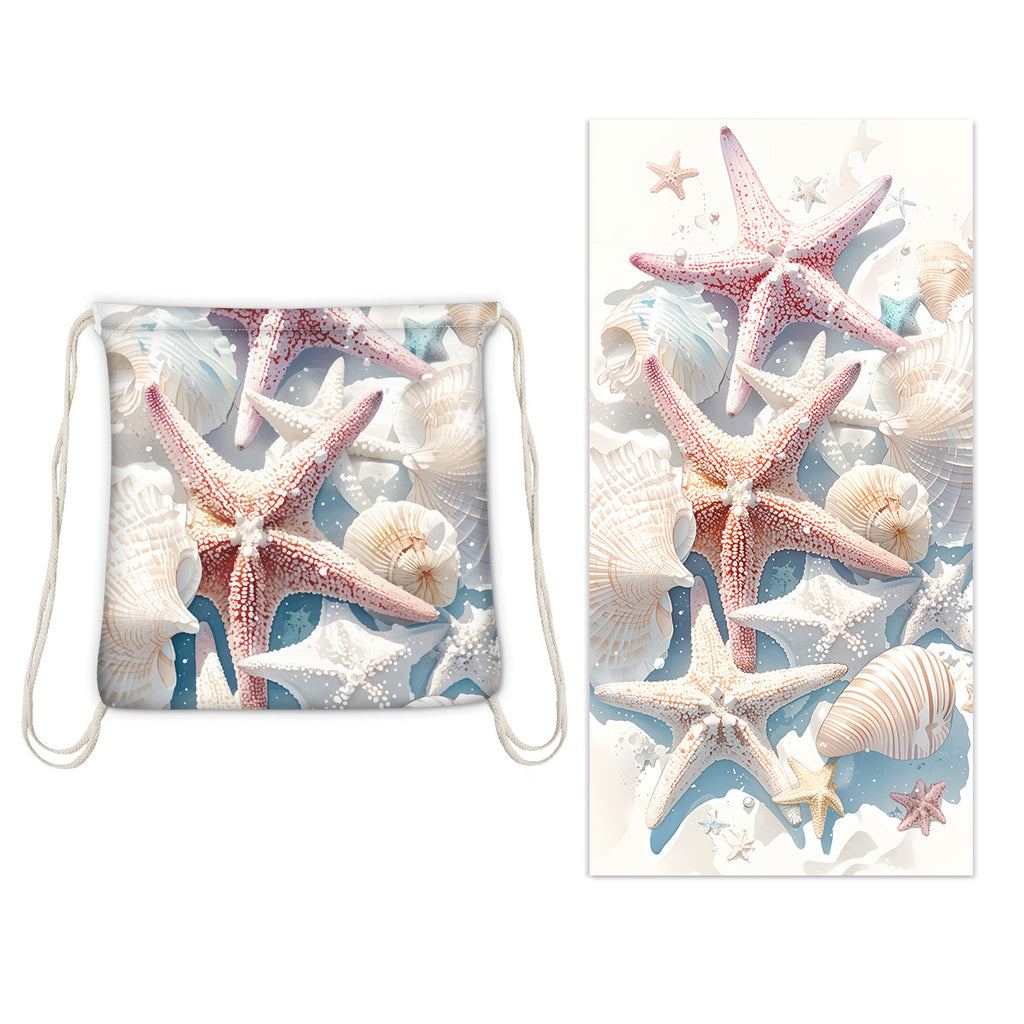 GiftoLuck 2-in-1 Backpack Beach Towel Quick Dry Travel Bag Summer Holiday Swimming Bath Towel