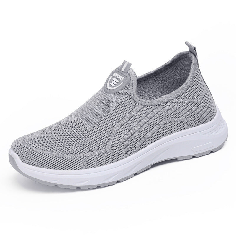 GifitoLuck Women’s Breathable Knit Slip-On Shoes, Lightweight Soft Sole Casual Comfort Trainers, Easy Everyday Walking Gift for Mum or Grandma