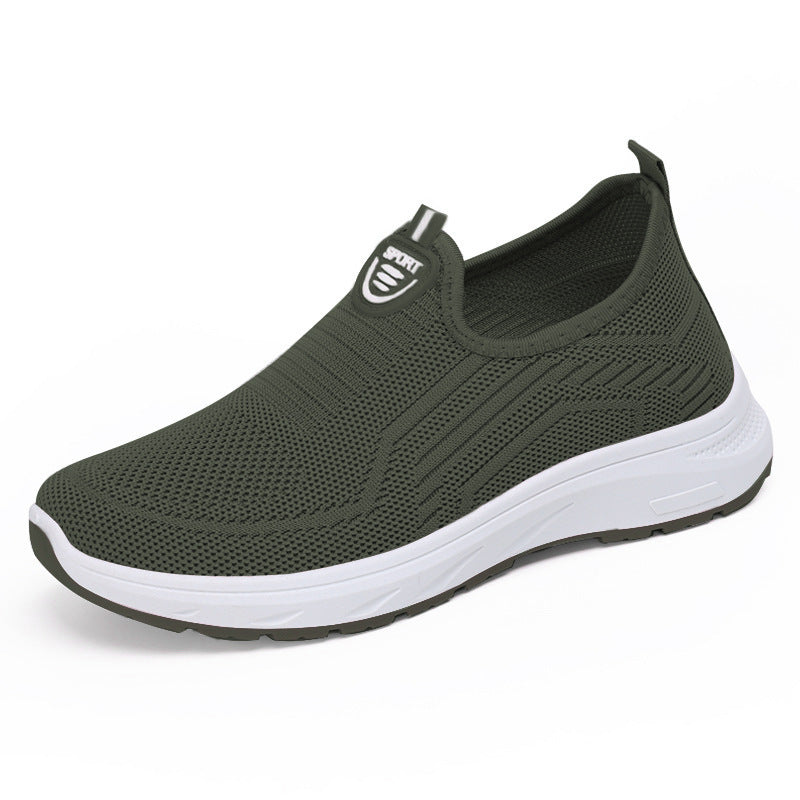 GifitoLuck Women’s Breathable Knit Slip-On Shoes, Lightweight Soft Sole Casual Comfort Trainers, Easy Everyday Walking Gift for Mum or Grandma
