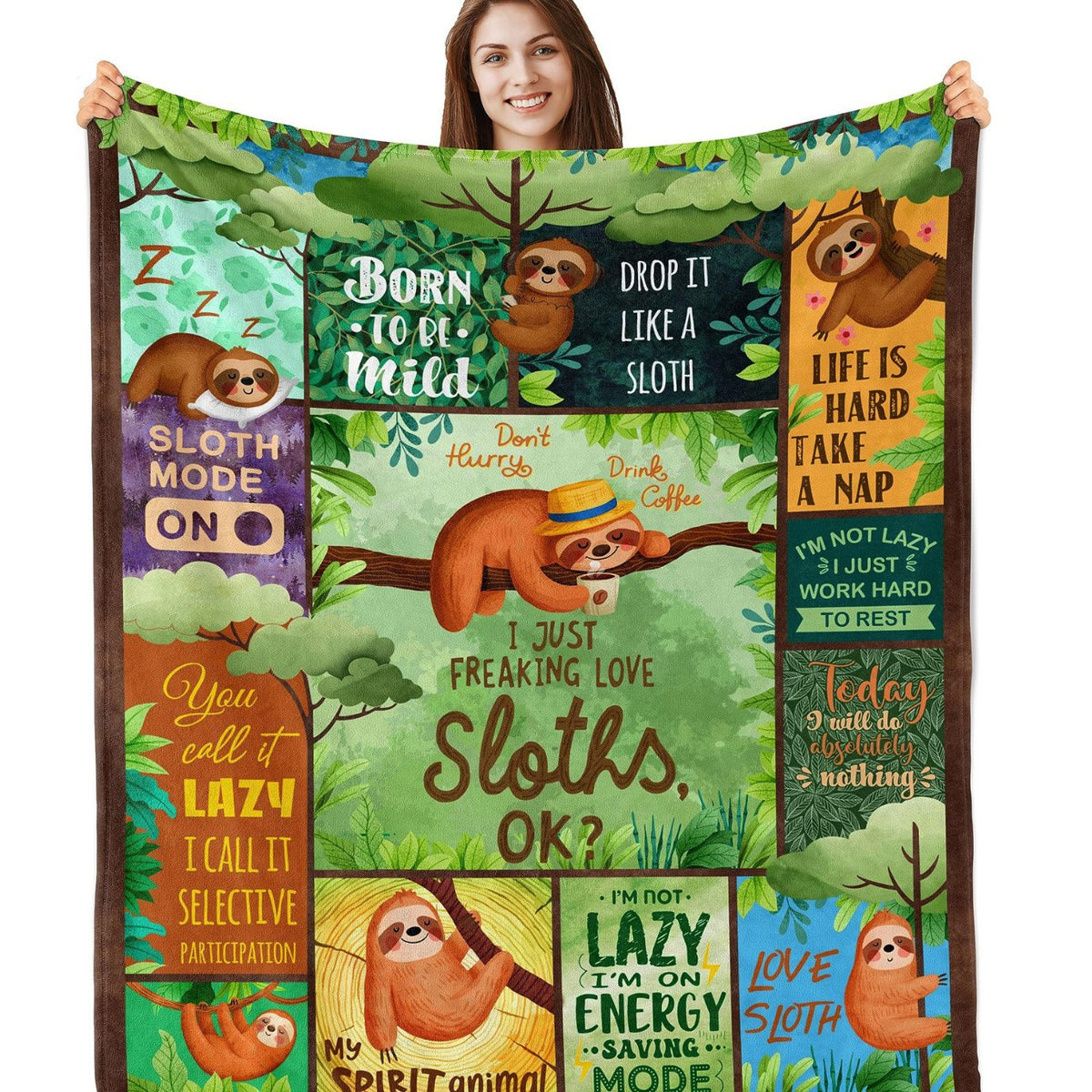 GiftoLuck “Home Is Where My Plants Are” Flannel Blanket for Mom Cozy Plant Lover Throw for Sofa, Bed & Living Room