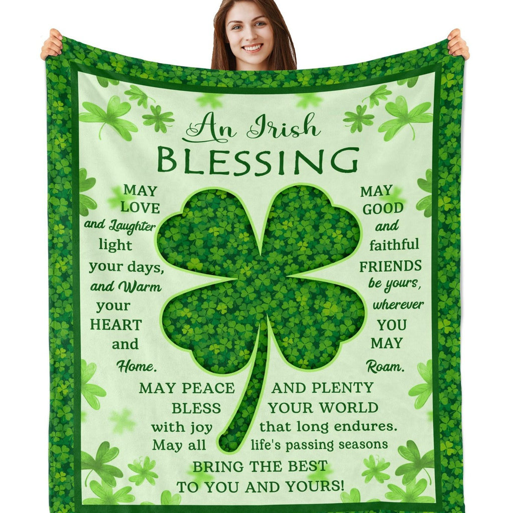 GiftoLuck “Home Is Where My Plants Are” Flannel Blanket for Mom Cozy Plant Lover Throw for Sofa, Bed & Living Room