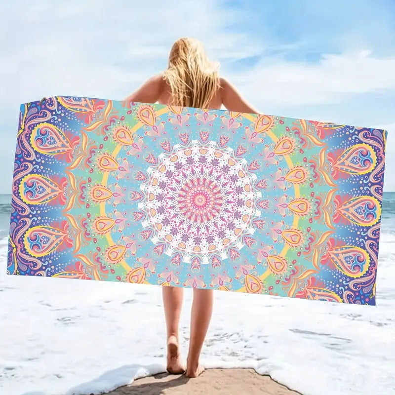 GiftoLuck Tiger Animal Print Quick Dry Beach Towel Summer Holiday Travel Bath Towel