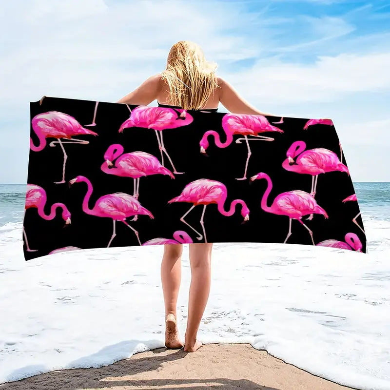 GiftoLuck Tiger Animal Print Quick Dry Beach Towel Summer Holiday Travel Bath Towel