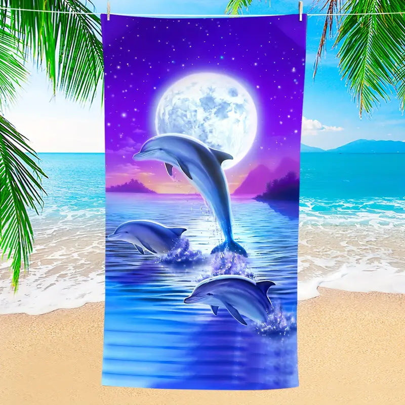 GiftoLuck Tiger Animal Print Quick Dry Beach Towel Summer Holiday Travel Bath Towel