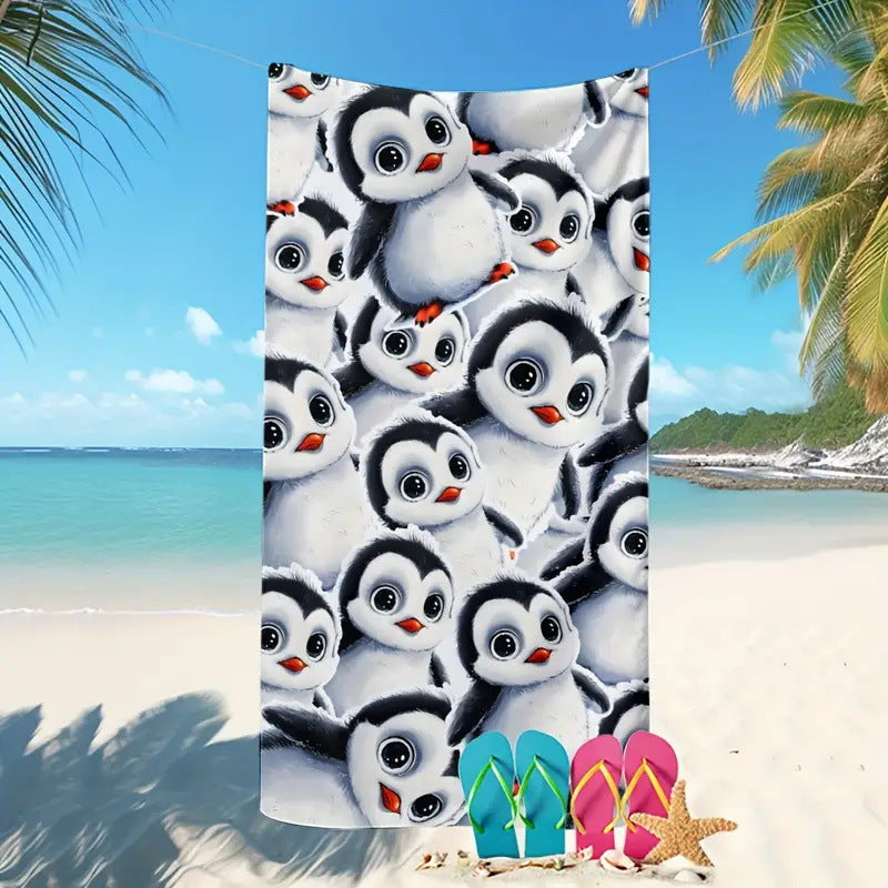 GiftoLuck Tiger Animal Print Quick Dry Beach Towel Summer Holiday Travel Bath Towel