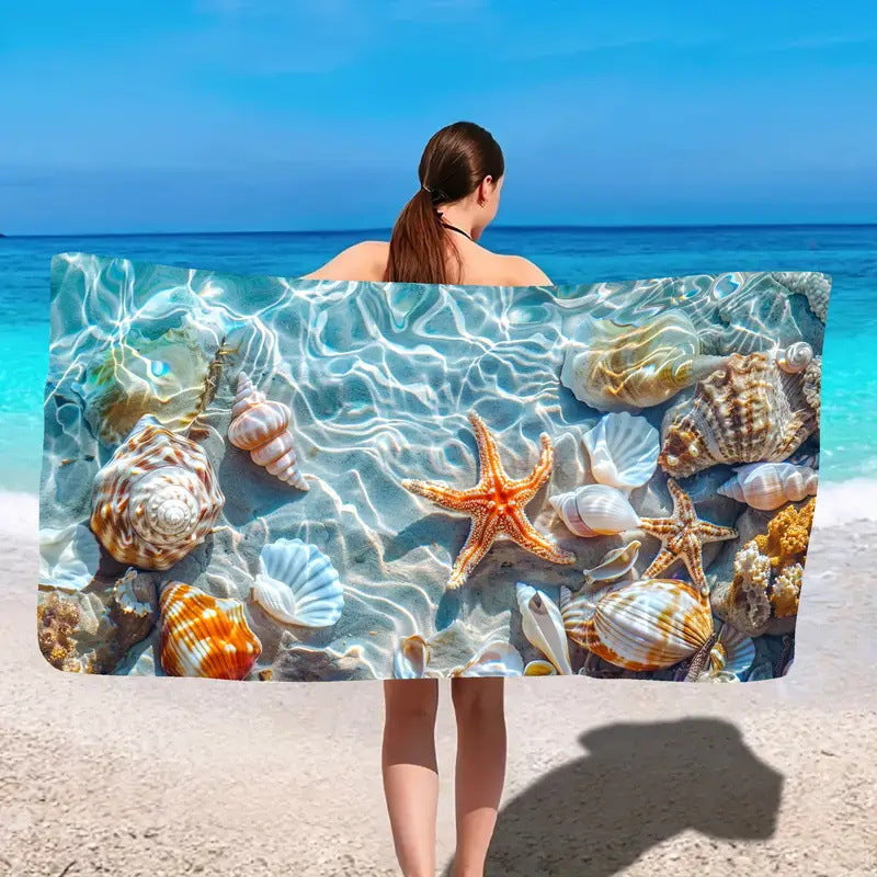 GiftoLuck Tiger Animal Print Quick Dry Beach Towel Summer Holiday Travel Bath Towel