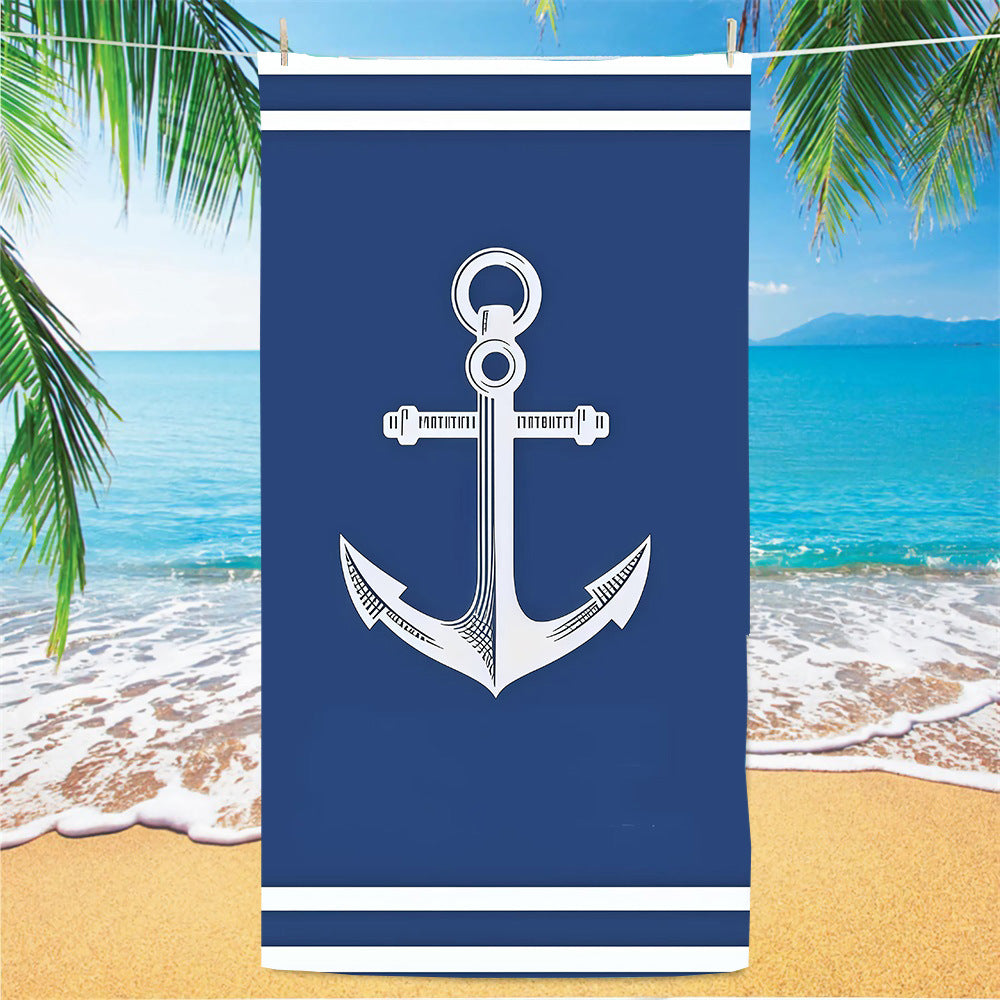 GiftoLuck Tennis Car Anchor Sports Print Beach Towel Quick Dry Sand Free Microfiber Travel Towel