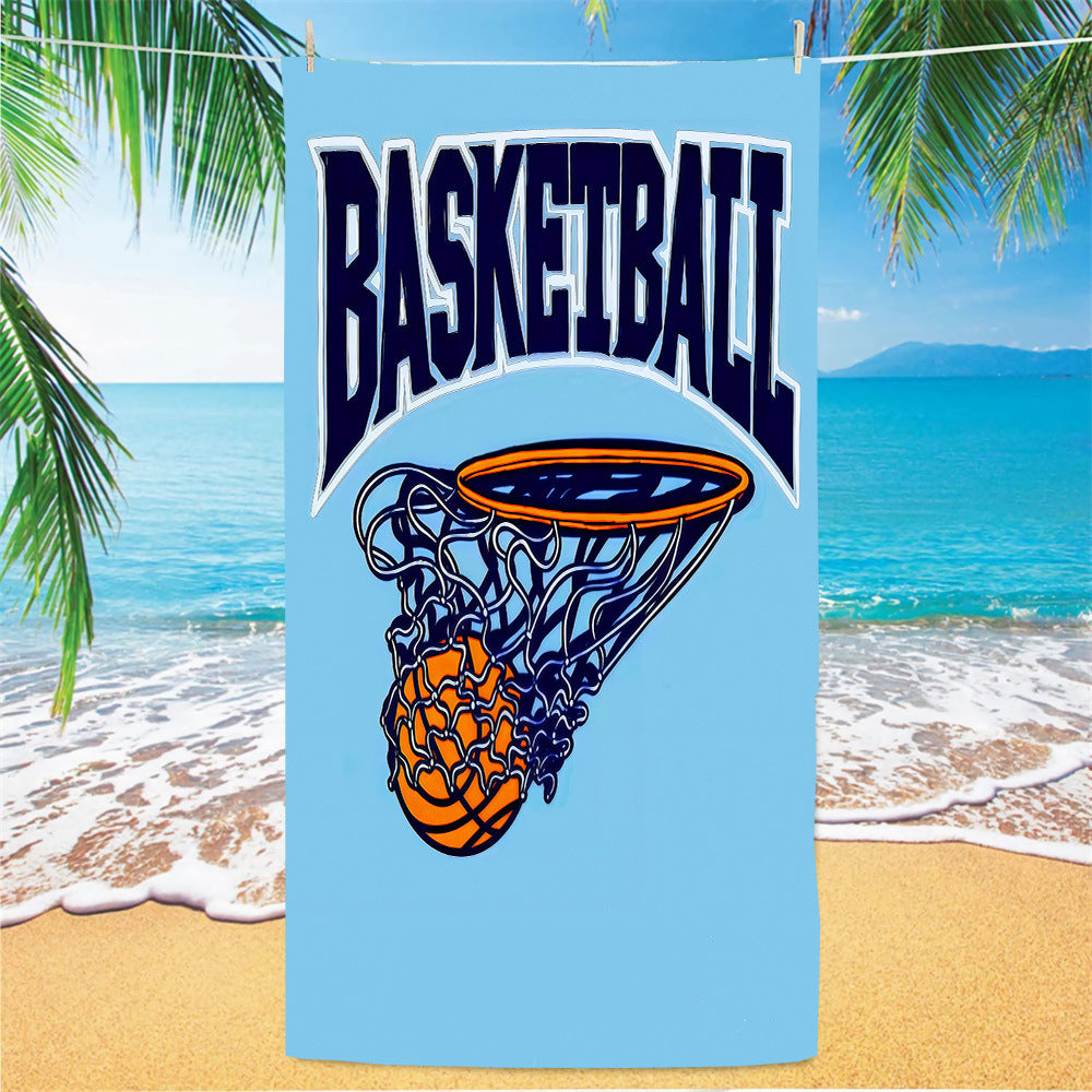 GiftoLuck Tennis Car Anchor Sports Print Beach Towel Quick Dry Sand Free Microfiber Travel Towel