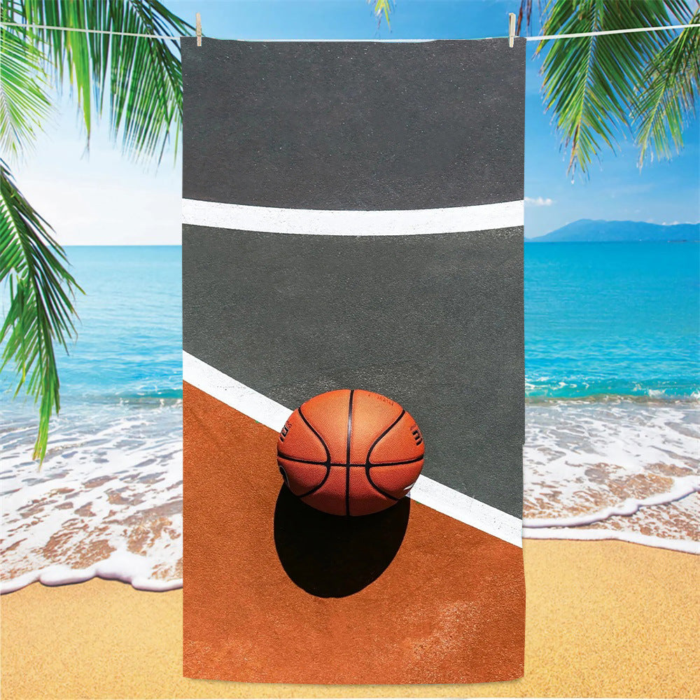 GiftoLuck Tennis Car Anchor Sports Print Beach Towel Quick Dry Sand Free Microfiber Travel Towel