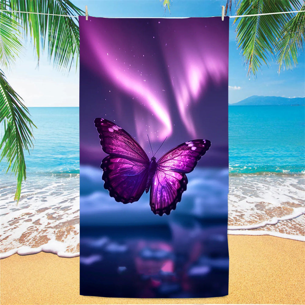 GiftoLuck Tennis Car Anchor Sports Print Beach Towel Quick Dry Sand Free Microfiber Travel Towel