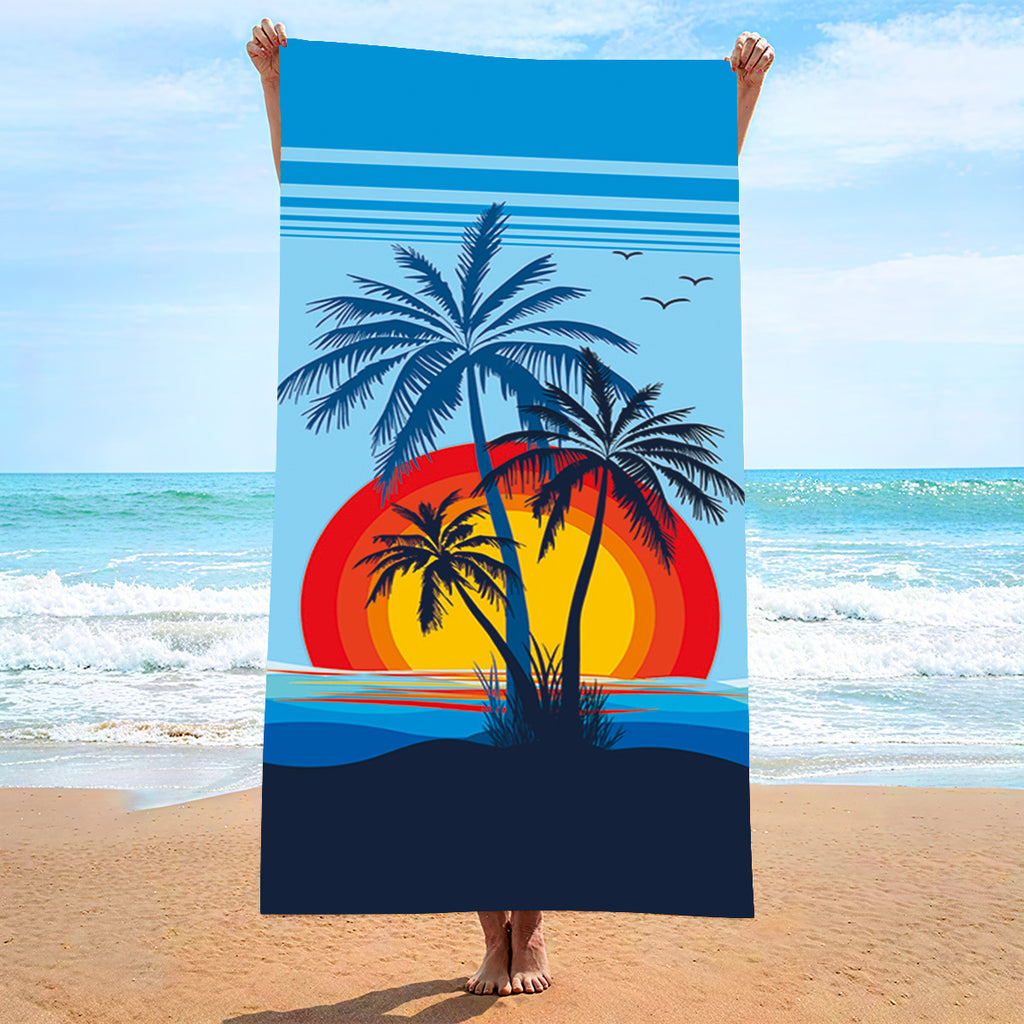 GiftoLuck Summer Time Animals Print Sand Free Beach Towel Quick Dry Holiday Travel Swimming Bath Towel