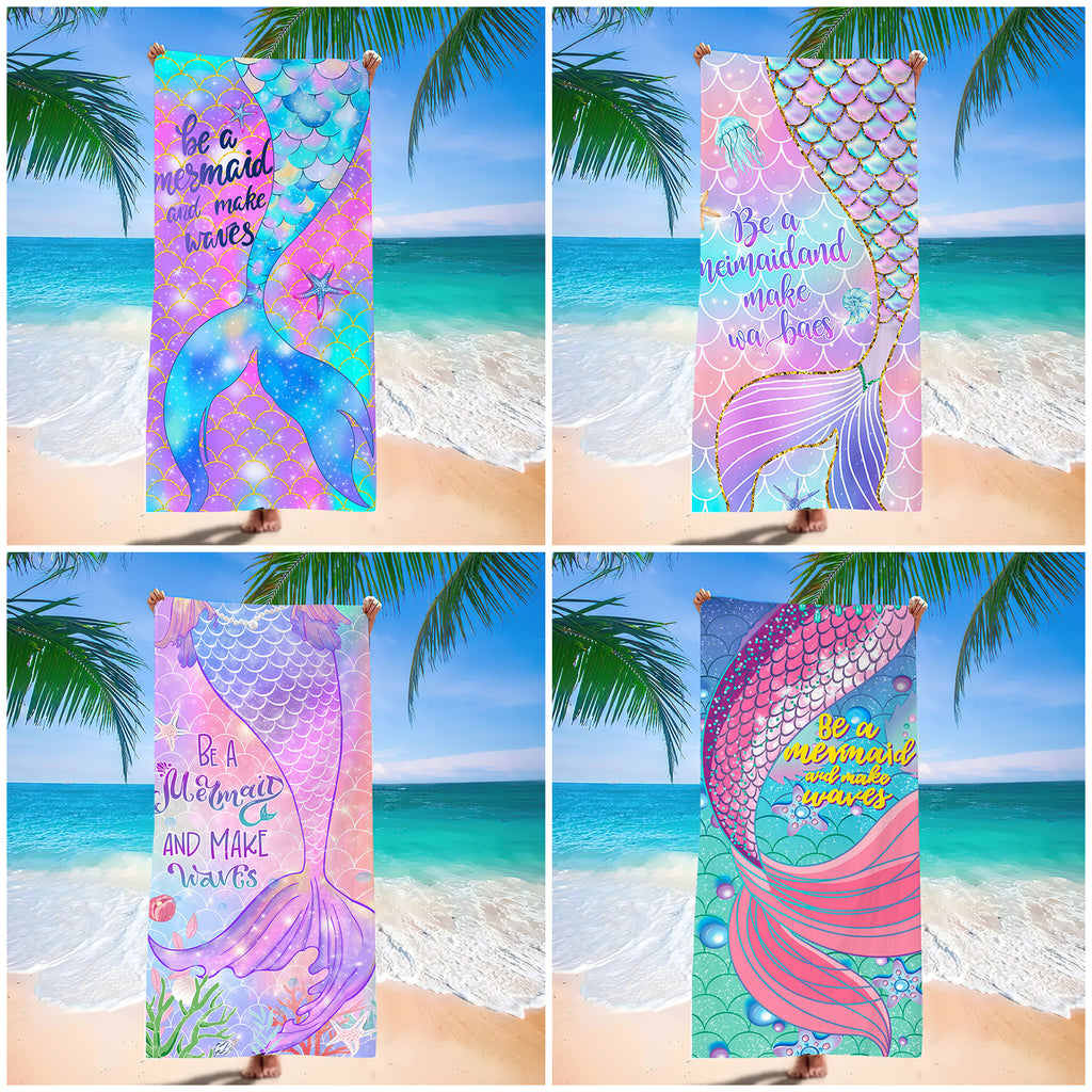 GiftoLuck Moon Turtle Animals Print Quick Dry Beach Towel Summer Holiday Travel Soft Bath Towel