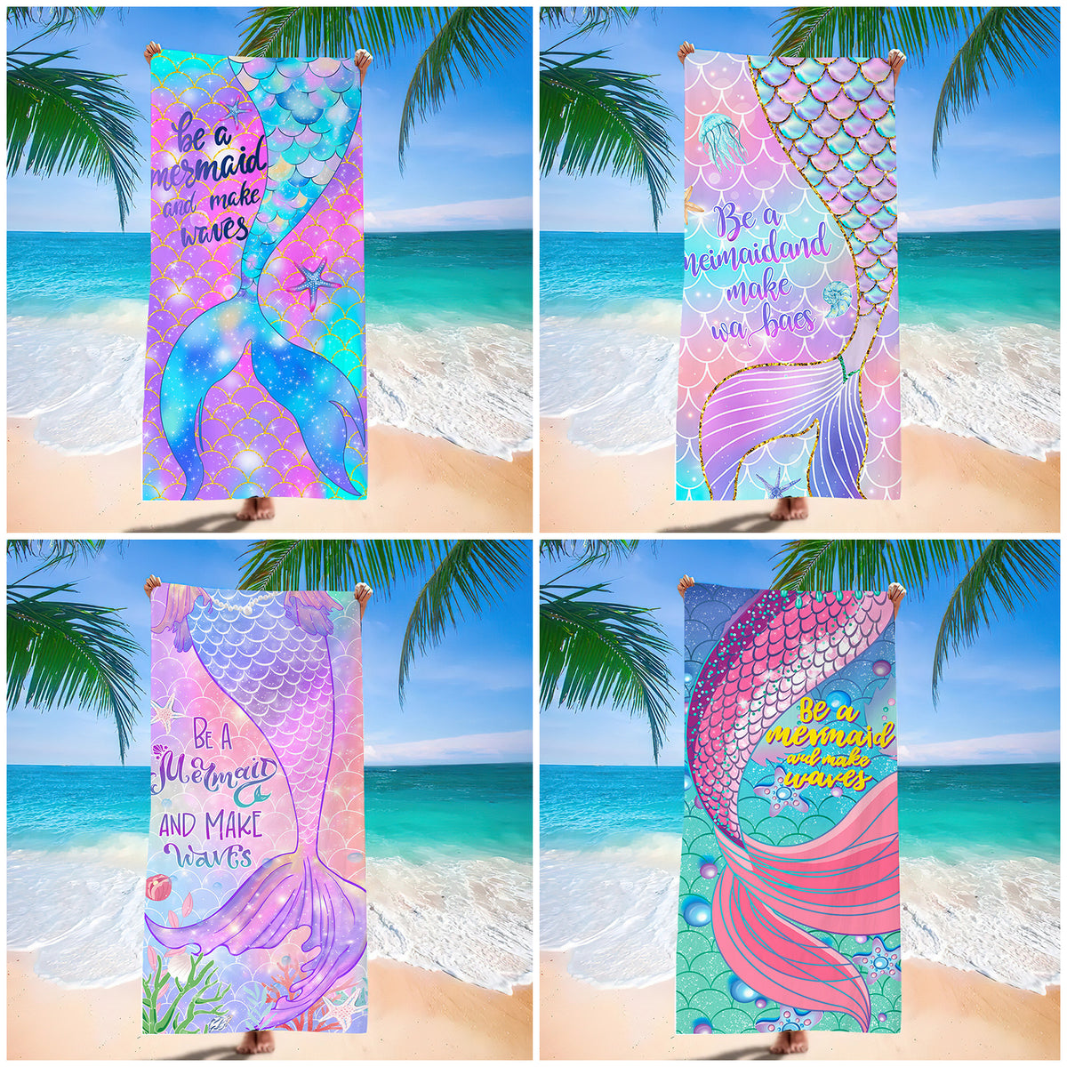 GiftoLuck Moon Turtle Animals Print Quick Dry Beach Towel Summer Holiday Travel Soft Bath Towel
