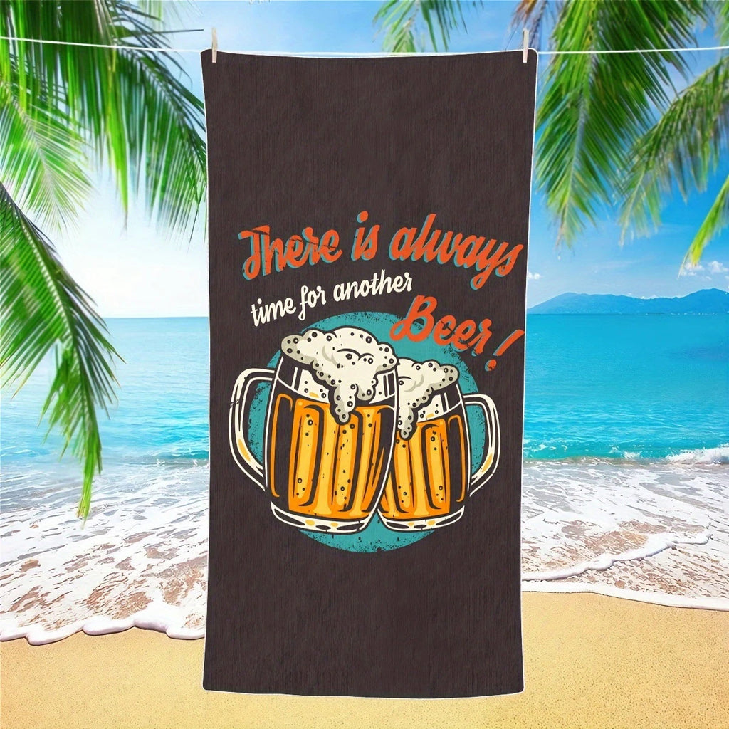 GiftoLuck Moon Turtle Animals Print Quick Dry Beach Towel Summer Holiday Travel Soft Bath Towel