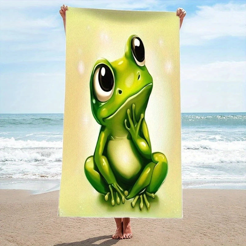 GiftoLuck Moon Turtle Animals Print Quick Dry Beach Towel Summer Holiday Travel Soft Bath Towel