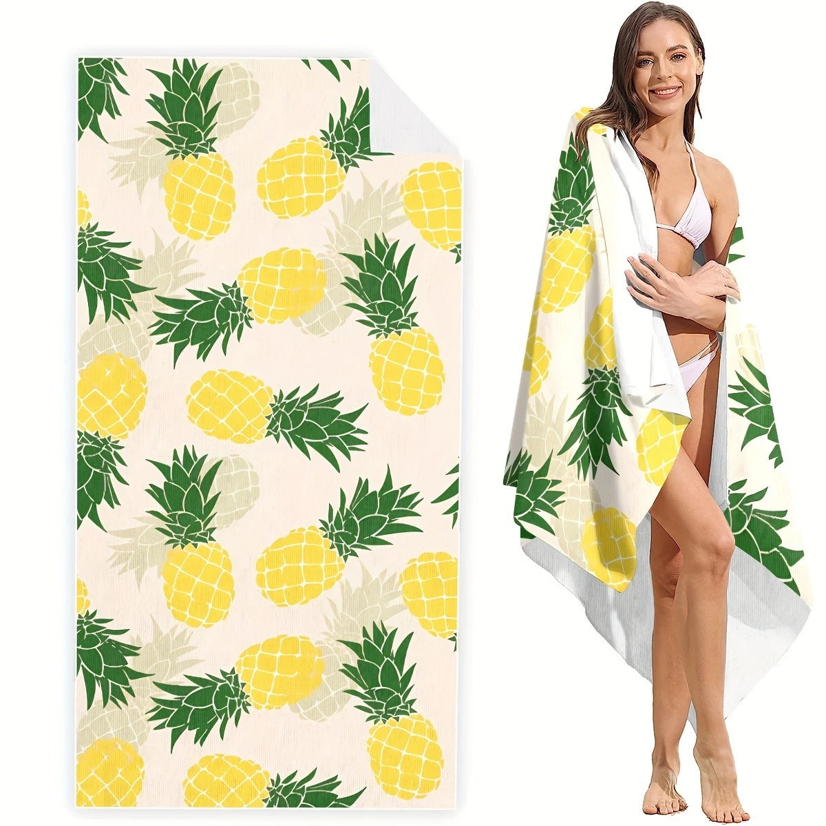 GiftoLuck Moon Turtle Animals Print Quick Dry Beach Towel Summer Holiday Travel Soft Bath Towel