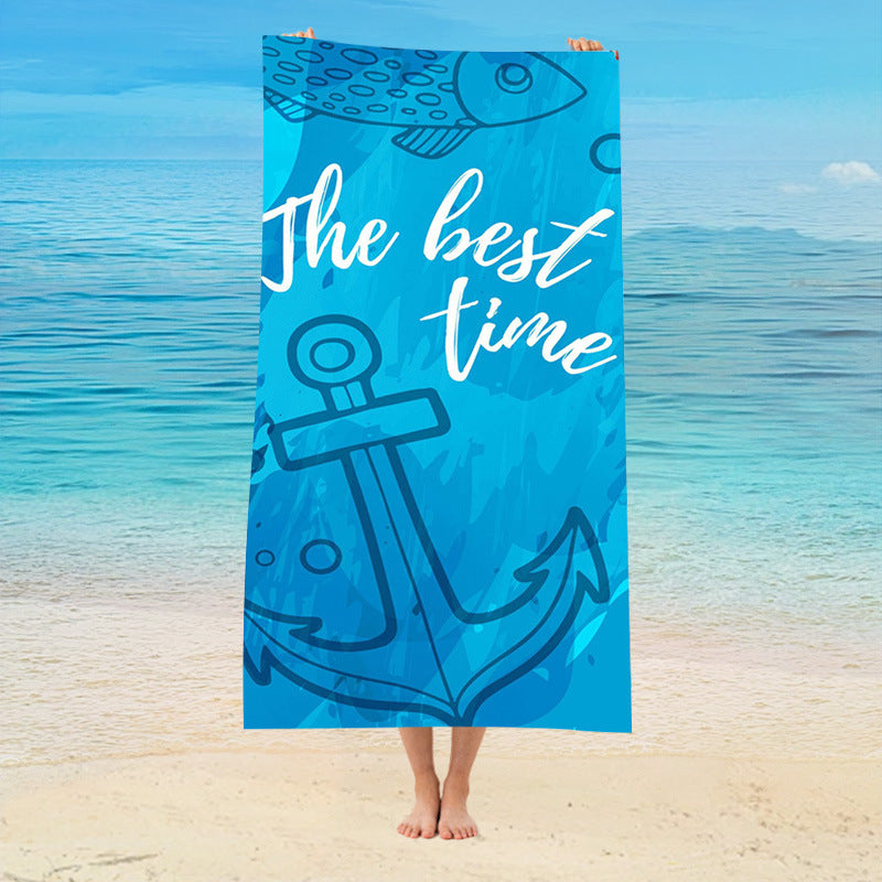 GiftoLuck Anchor Summer Beach Towel Quick Dry Sand Free Travel Swimming Pool Bath Towel