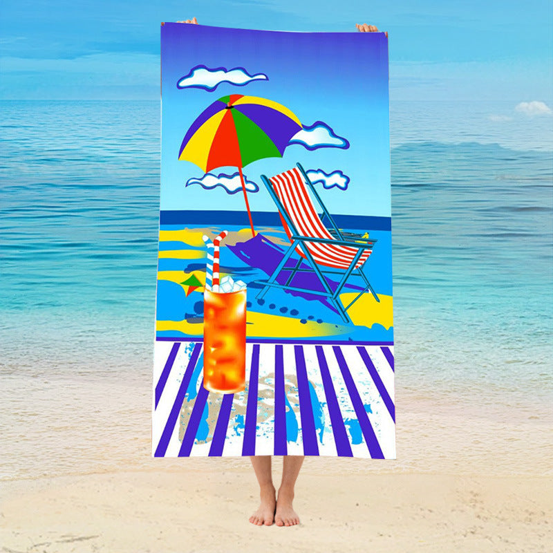 GiftoLuck Summer Beach Towel Quick Dry Coconut Tree Holiday Travel Swimming Beach Towel