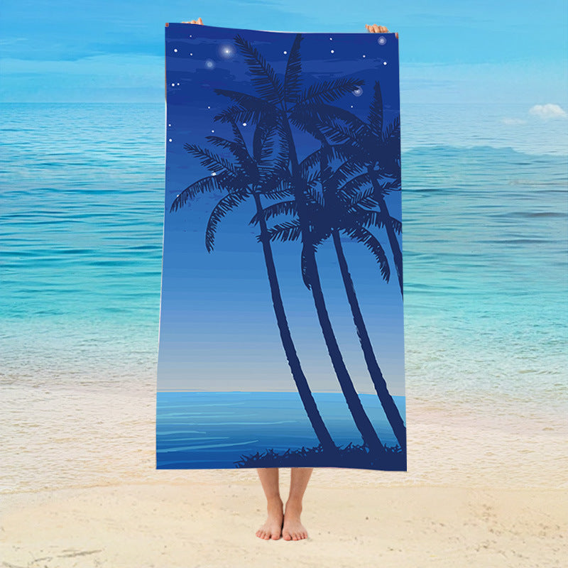 GiftoLuck Summer Beach Towel Quick Dry Coconut Tree Holiday Travel Swimming Beach Towel