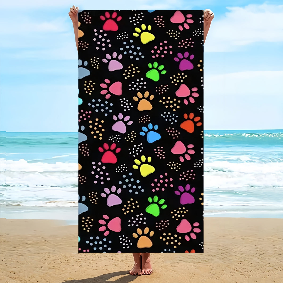 GiftoLuck Rotteroam Skull Print Quick Dry Beach Towel Soft Holiday Travel Summer Bath Towel