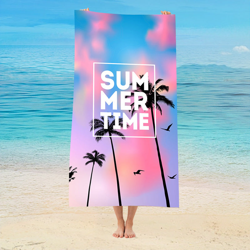 GiftoLuck Summer Beach Towel Quick Dry Coconut Tree Holiday Travel Swimming Beach Towel