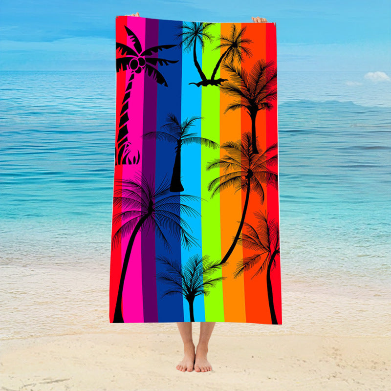 GiftoLuck Summer Beach Towel Quick Dry Coconut Tree Holiday Travel Swimming Beach Towel