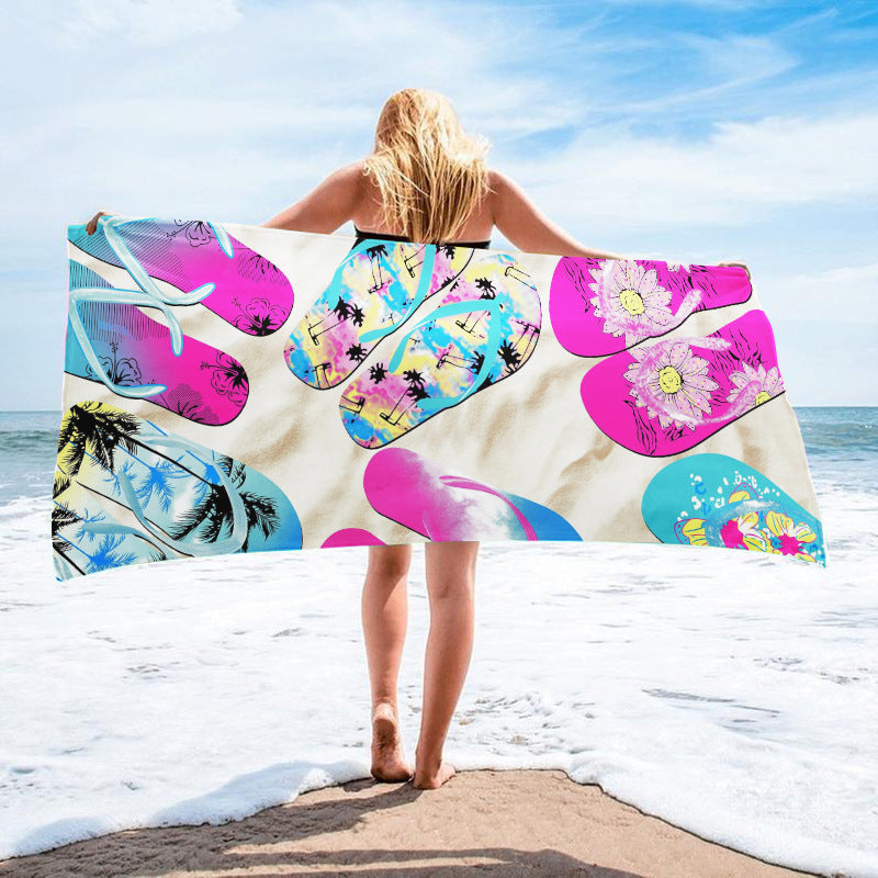 GiftoLuck Rotteroam Skull Print Quick Dry Beach Towel Soft Holiday Travel Summer Bath Towel
