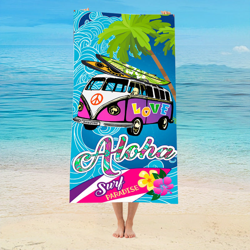 GiftoLuck Summer Beach Towel Quick Dry Coconut Tree Holiday Travel Swimming Beach Towel