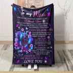 Aonana “To My Mom” Flannel Blanket Soft Cozy Throw Perfect Gift for Mother's Day,Birthday,Holiday