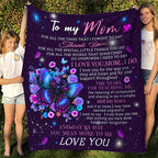Aonana “To My Mom” Flannel Blanket Soft Cozy Throw Perfect Gift for Mother's Day,Birthday,Holiday