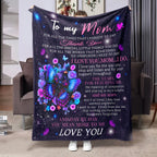 Aonana “To My Mom” Flannel Blanket Soft Cozy Throw Perfect Gift for Mother's Day,Birthday,Holiday