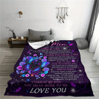 Aonana “To My Mom” Flannel Blanket Soft Cozy Throw Perfect Gift for Mother's Day,Birthday,Holiday