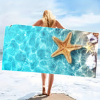 Aonana Starfish & Seahorse Quick-Dry Beach Towel