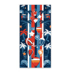Aonana Coconut Trees Baseball Sports Beach Towel