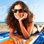 Aonana Coconut Trees Baseball Sports Beach Towel