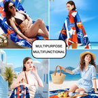 Aonana Coconut Trees Baseball Sports Beach Towel