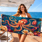 Aonana Octopus Printed Quick-Dry Beach Towel