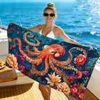 Aonana Octopus Printed Quick-Dry Beach Towel
