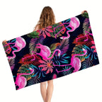 Aonana Flamingo Printed Quick-Dry Beach Towel