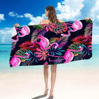 Aonana Flamingo Printed Quick-Dry Beach Towel