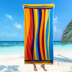 Aonana Striped Printed Quick-Dry Beach Towel