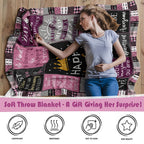 Aonana "Happy Birthday" Crown Gift Flannel Throw Blanket
