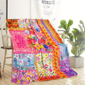 Aonana Luxurious Bohemian Chic Floral Throw Blanket