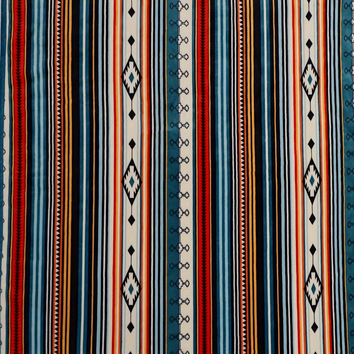 Aonana Bohemian Geometric Stripe Flannel Throw Blanket