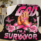 Aonana Christian Faith Flannel Throw Blanket