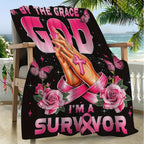 Aonana Christian Faith Flannel Throw Blanket