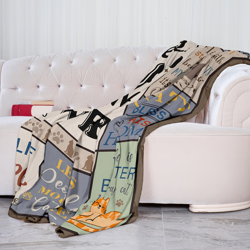 Aonana "Best Cat Mom Ever" Flannel Blanket