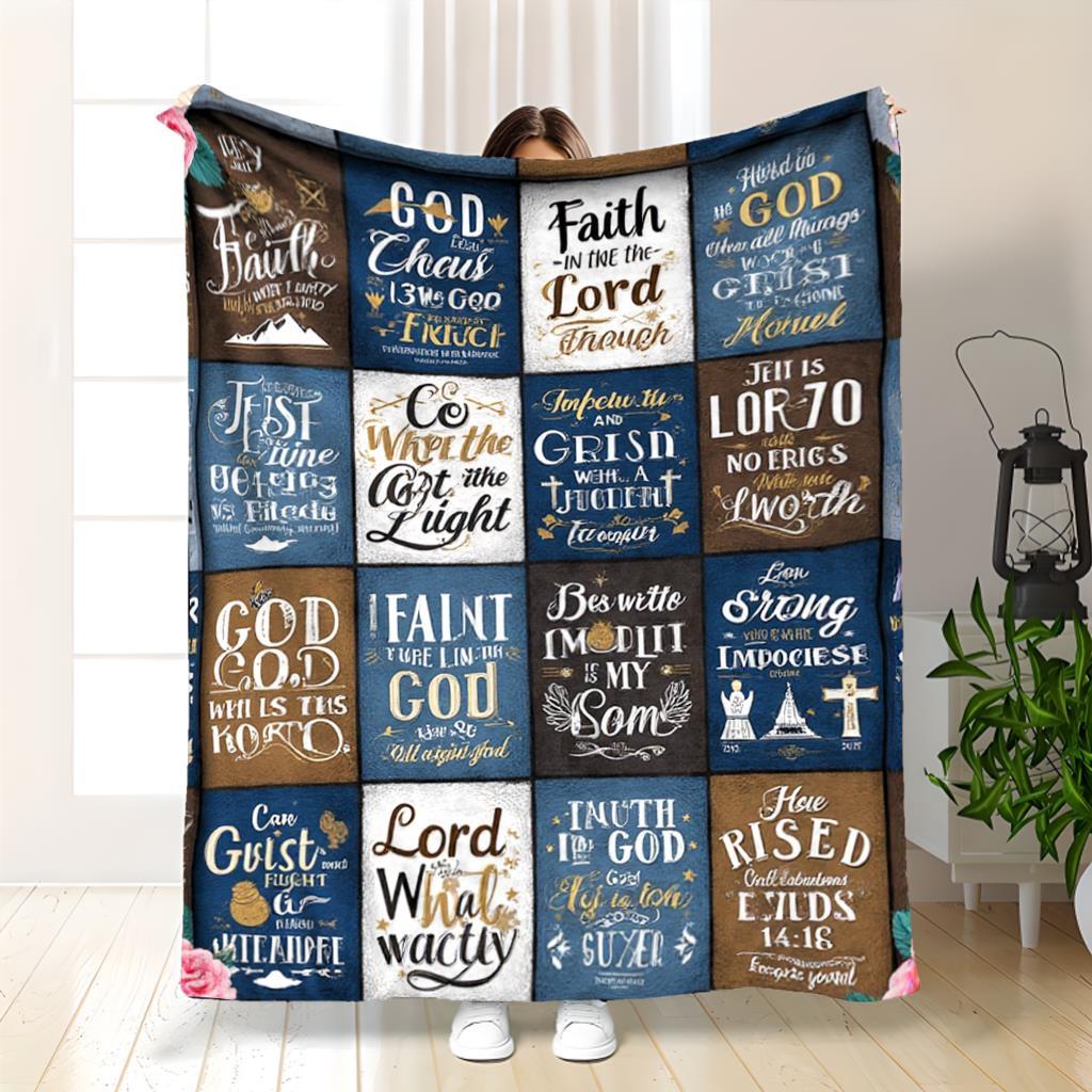 Aonana Christian Gifts for Men Flannel Throw Blanket
