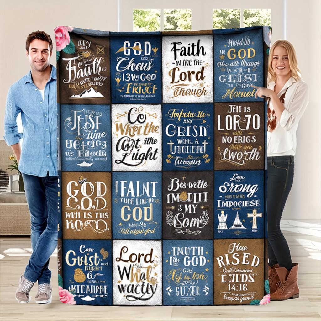 Aonana Christian Gifts for Men Flannel Throw Blanket