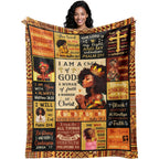 Aonana Christian Religious “I Am a Child of God” Flannel Blanket